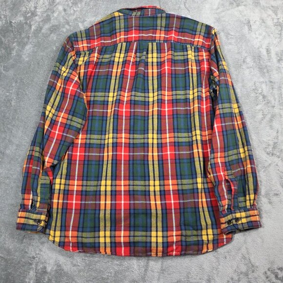 LL Bean Shirt Mens XL Multicolor Plaid Flannel Button Up Preppy Outdoor - Picture 5 of 7